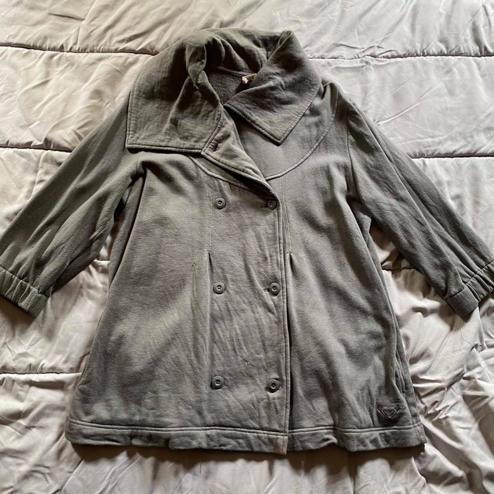 Roxy 3/4 Sleeve Gray Jacket